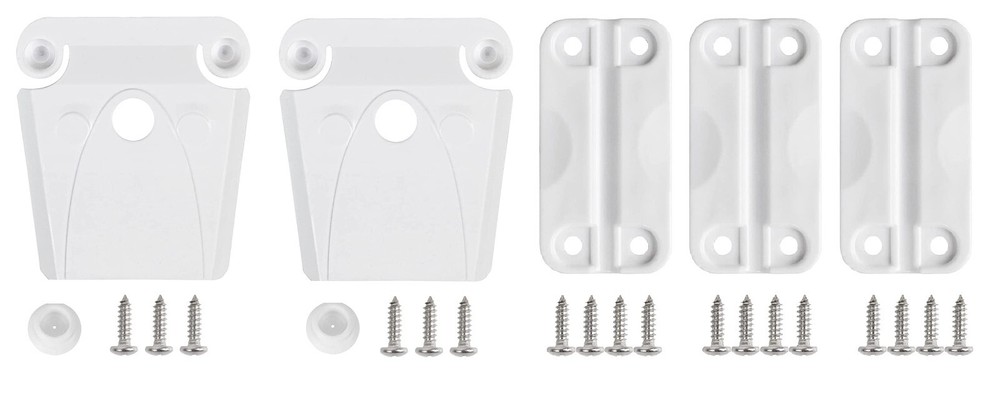 For Igloo Cooler Replacement (2) Latch, (3) Hinge, Screw Set White