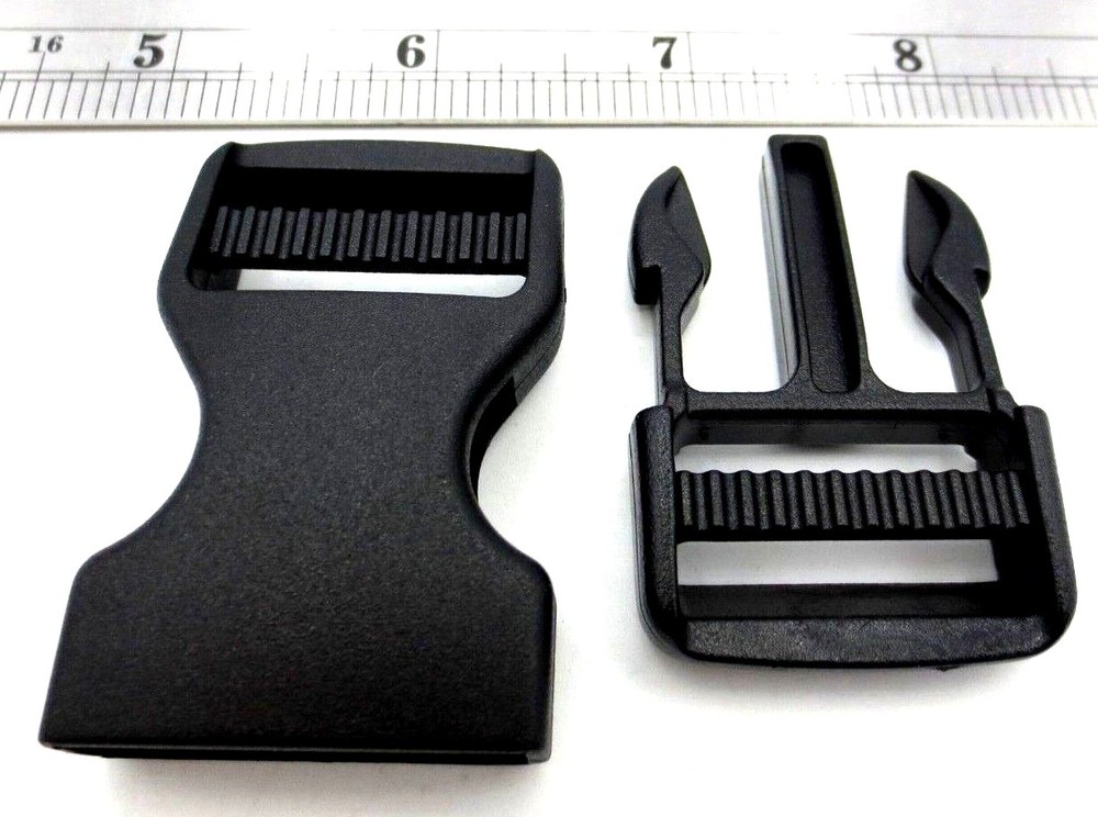 Webbing Buckle Fits 1" 25mm Wide Strap - Quick Side Release! Durable Polyacetal!