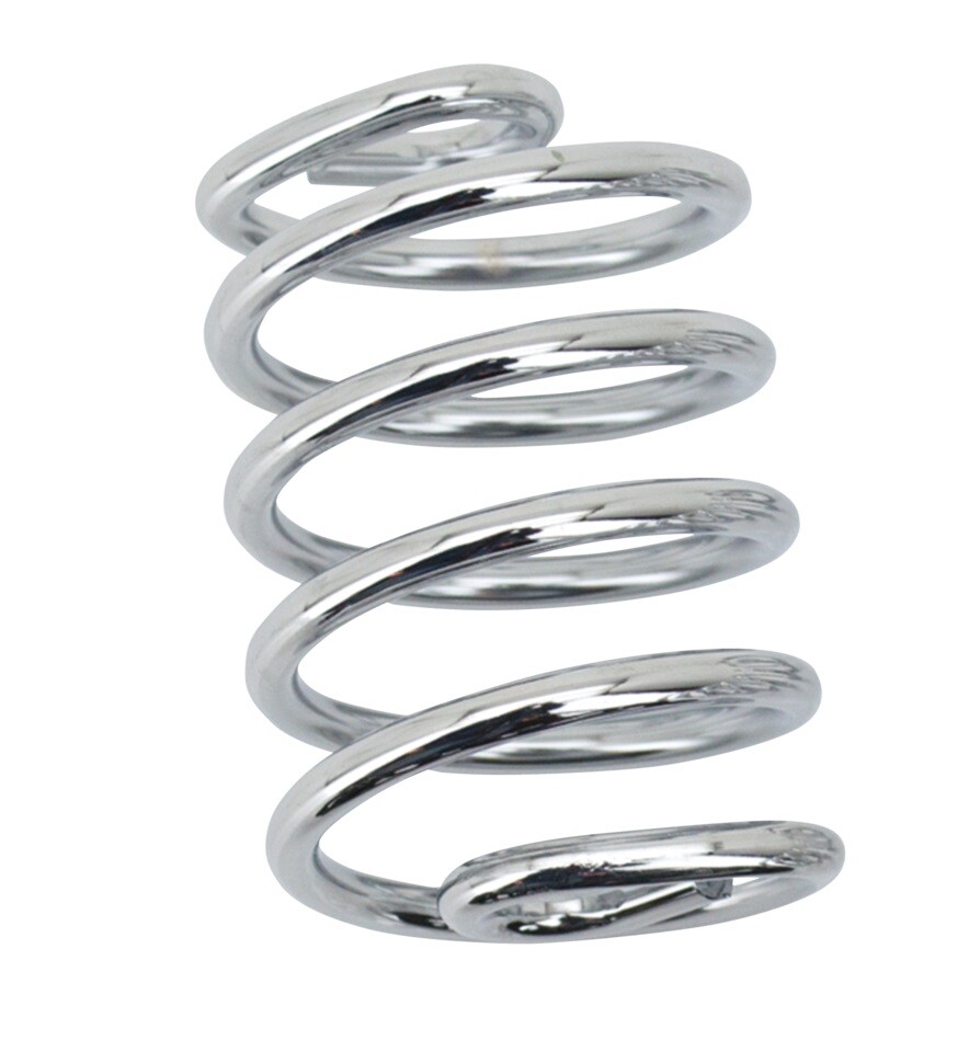3" Chrome Cylinder Solo Seat Springs (Pair) + Front Bracket Mounting Kit