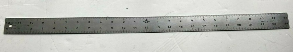 Stainless Steel 24" Center Finding Ruler