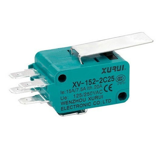 1 x XV-152-2C25 NO NC Basic Micro Switch SPDT Straight Lever Type Bolt Terminal