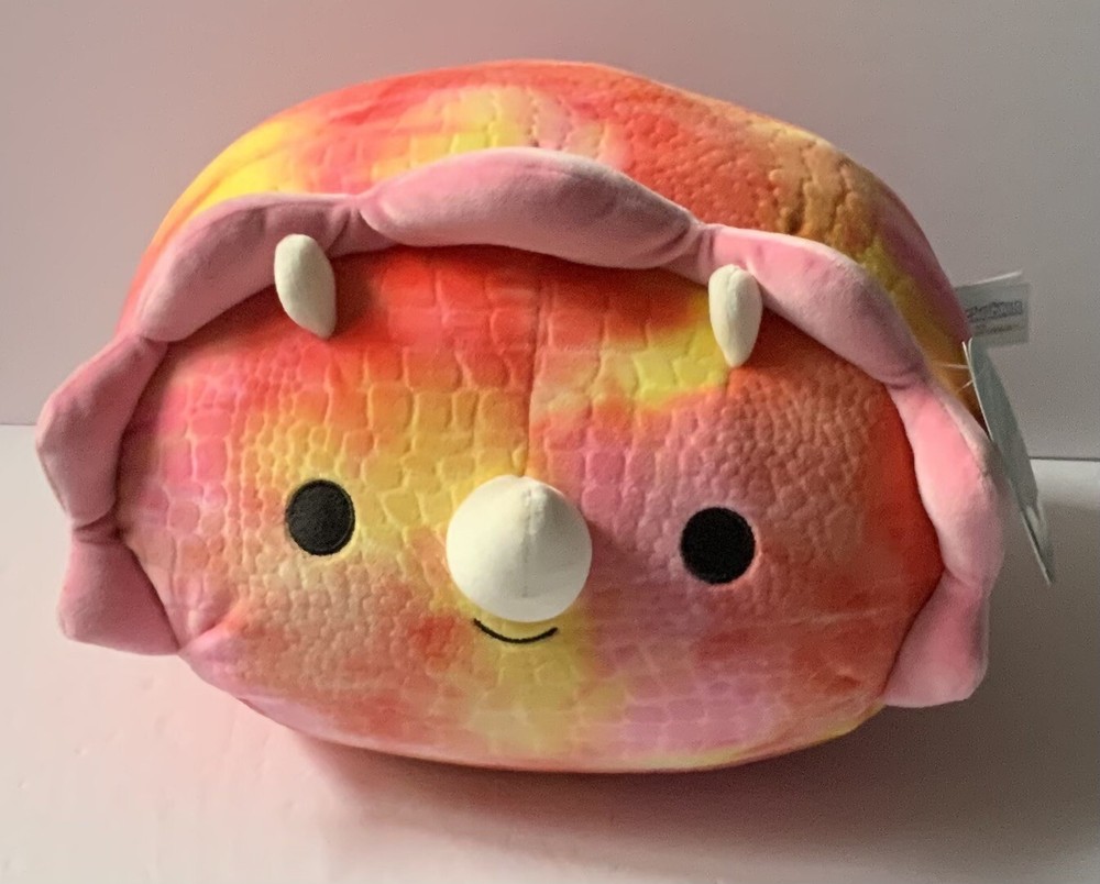 Squishmallows Stackables 12" Trinity Tie Dye Triceratops Plush