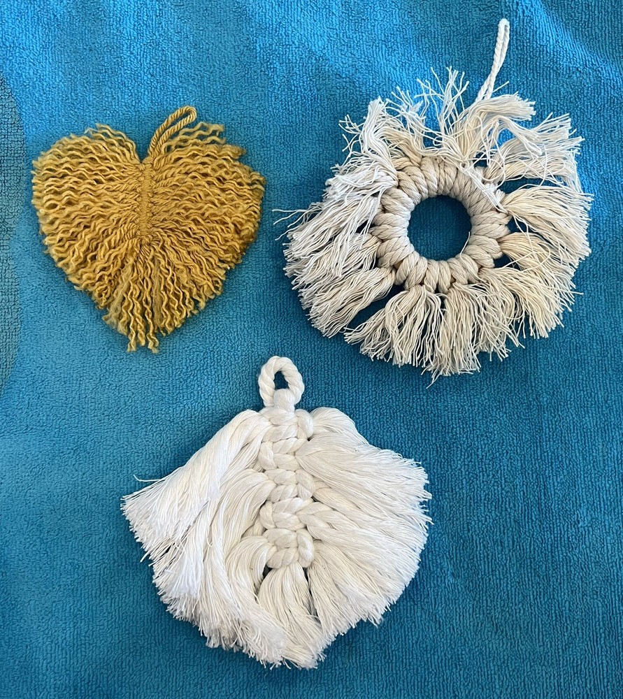 Macrame' Handmade Ornaments 3 Pc - A0101