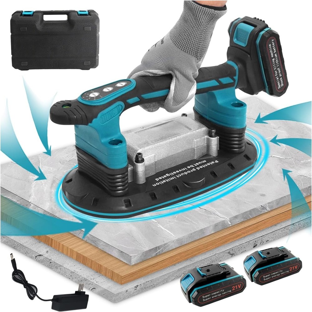 Tile Vibration Tool, 11” Tile Suction Cup Tool, Tile Installation Leveling Machi