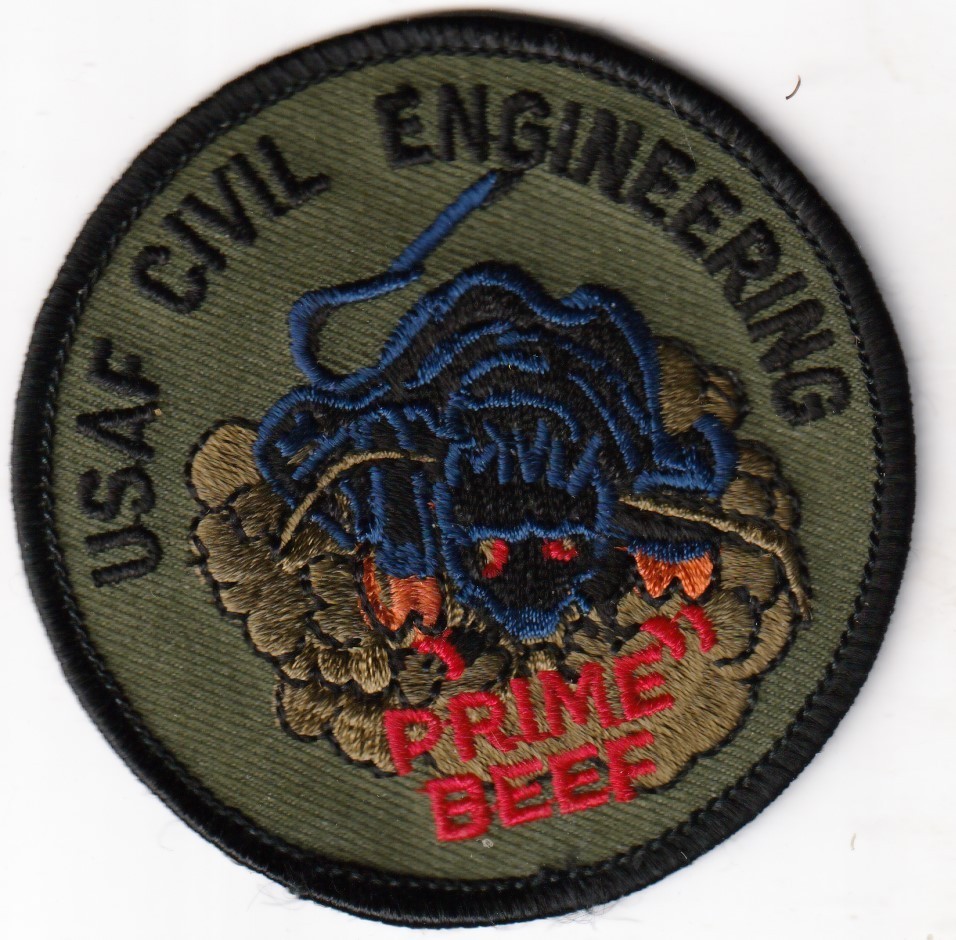 USAF AIR FORCE Civil Engineering Sqn PRIME BEEF patch -2