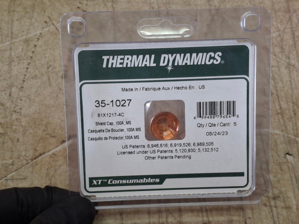Thermal Dynamics Shield Cap 5Pk. 100A MS XT-301 Plasma Torch SL60&SL100 35-1027