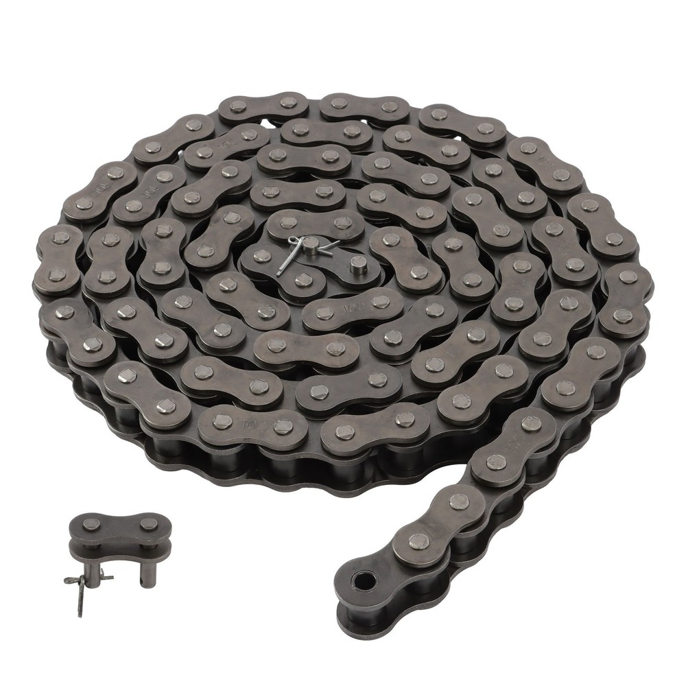 #100H Heavy Duty Roller Chain×10 ft + 1 Connecting Links