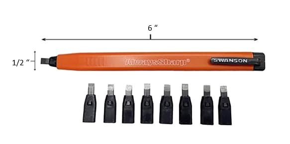 Swanson Tool Co CP216 AlwaysSharp Refillable 1 Count (Pack of 1), Blue