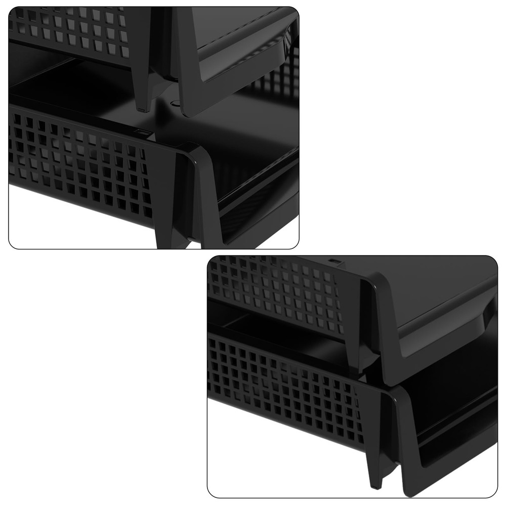 Set of 6 Plastic Letter Trays Stackable, Plastic Stackable A4 Paper Tray, Des...