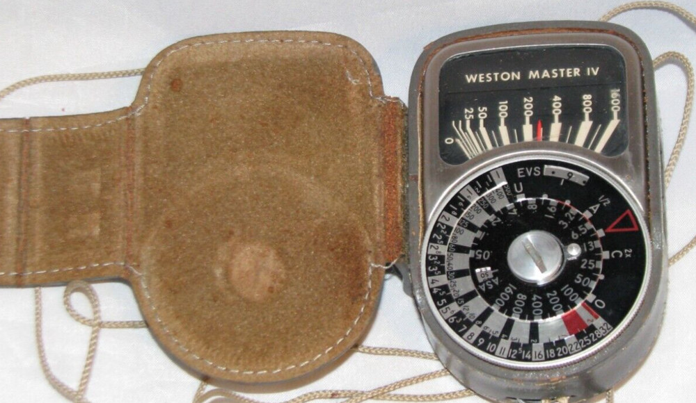 Weston Master IV Exposure Meter Model 745 with leather case
