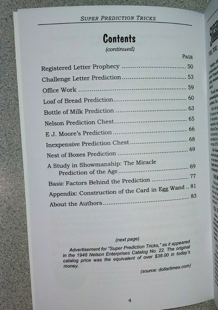 Super Prediction Tricks by Robert A. Nelson & E. J. Moore