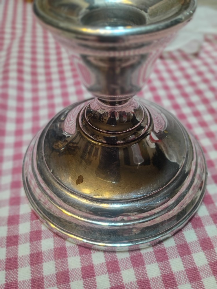 1 Vtg Berkeley Sterling Silver Weighted CandleStick Holder
