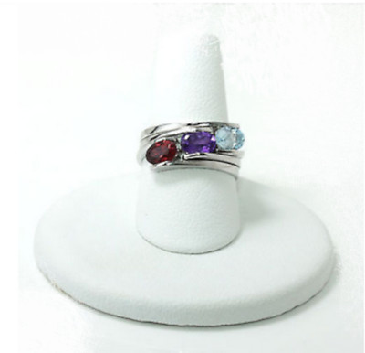 May Birthstone Ring Sterling Stackable Diopside for Emerald Gem Sz 4 5 6 7 8 9