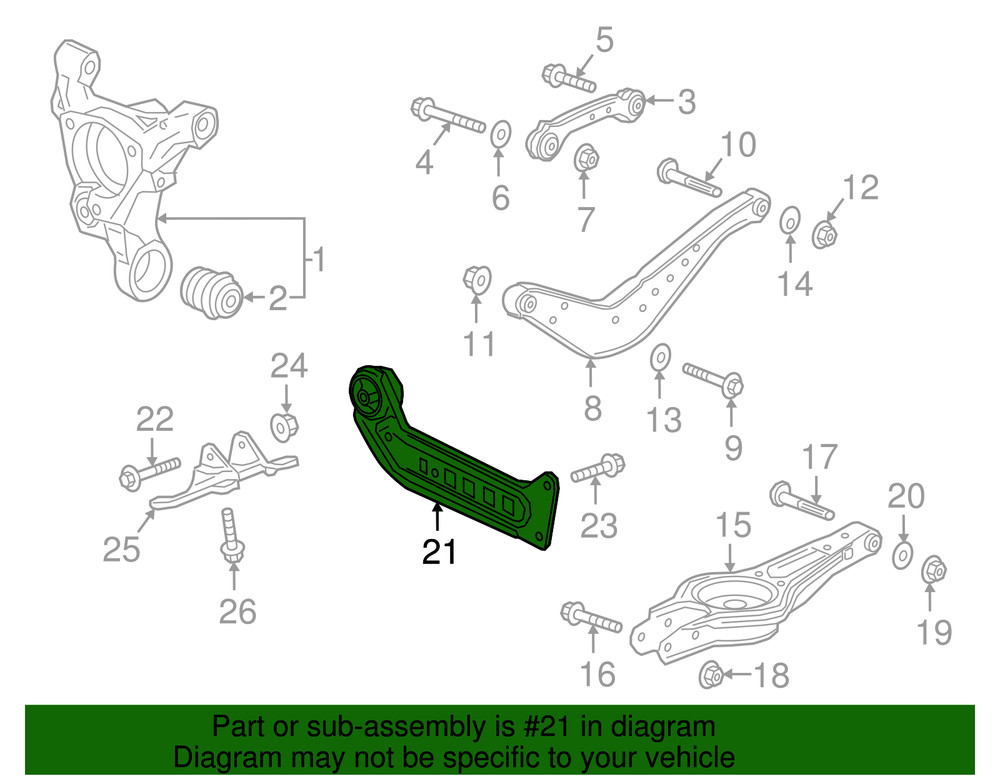 Genuine GM Trailing Arm 42793828