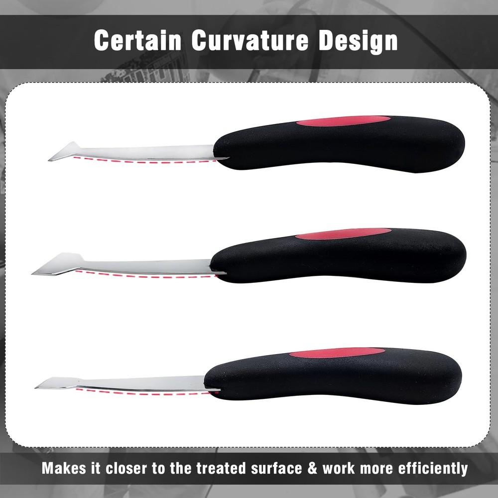 Windshield Urethane Scraper Tool Kit, Car Glass Bottom Glue Remover Tools, Wi...