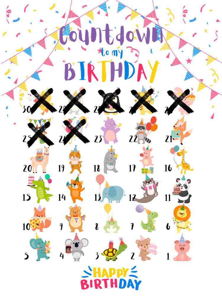 Birthday Countdown Poster