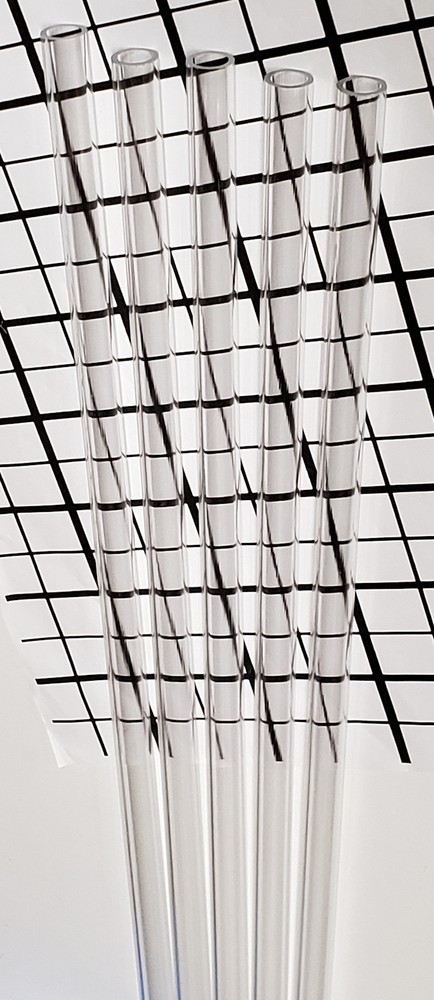 5 pc 1/2" OD 3/8" ID DIAMETER 12" LONG THIN WALL CLEAR ACRYLIC PLEXIGLASS TUBES