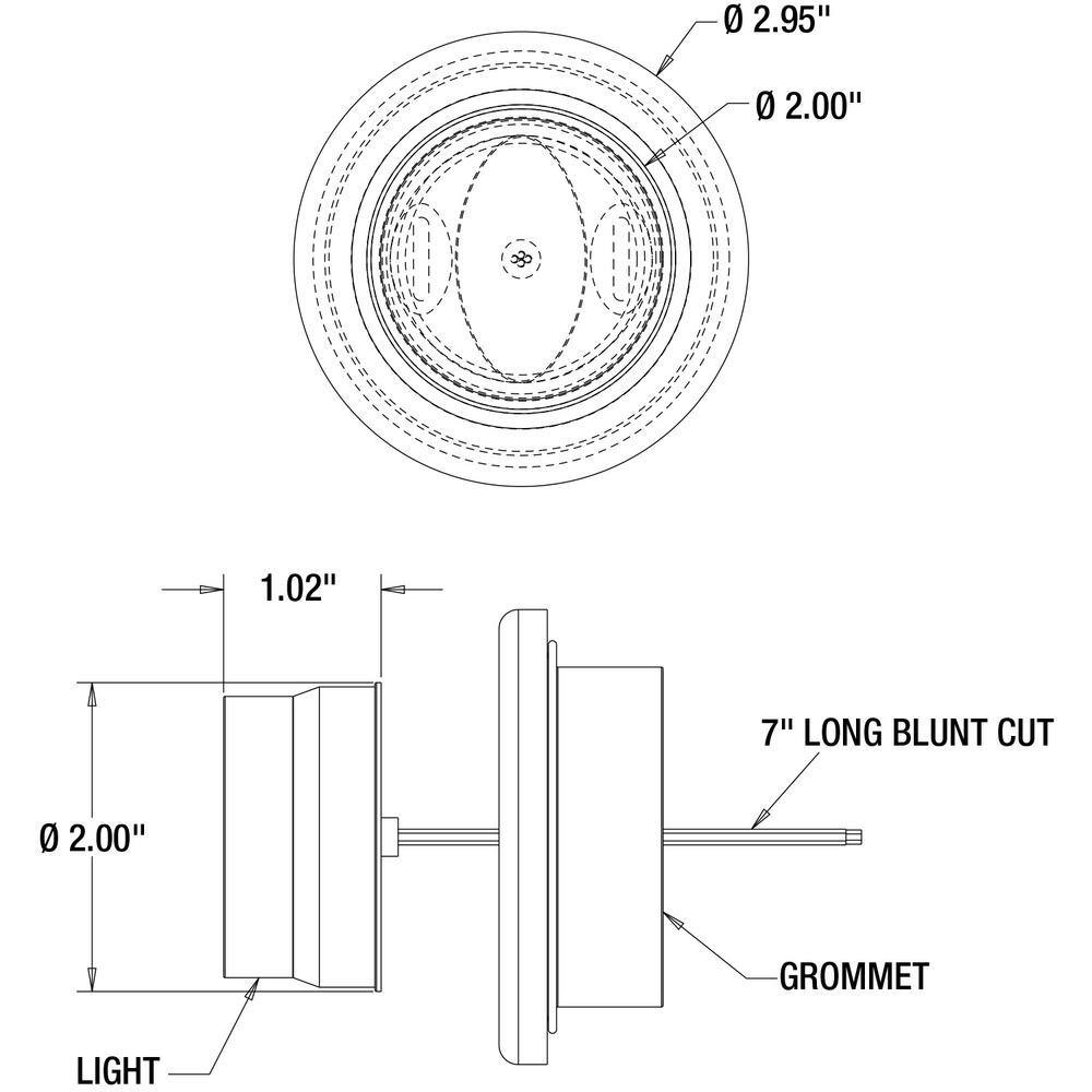 2 Inch Marker Strobe Combo Light-Amber/Amber