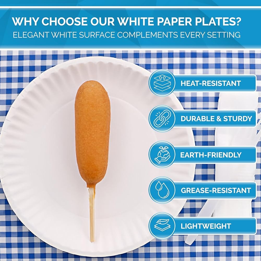ware - Kitchen entials Paper Plate 6-300 Paper Plate, White