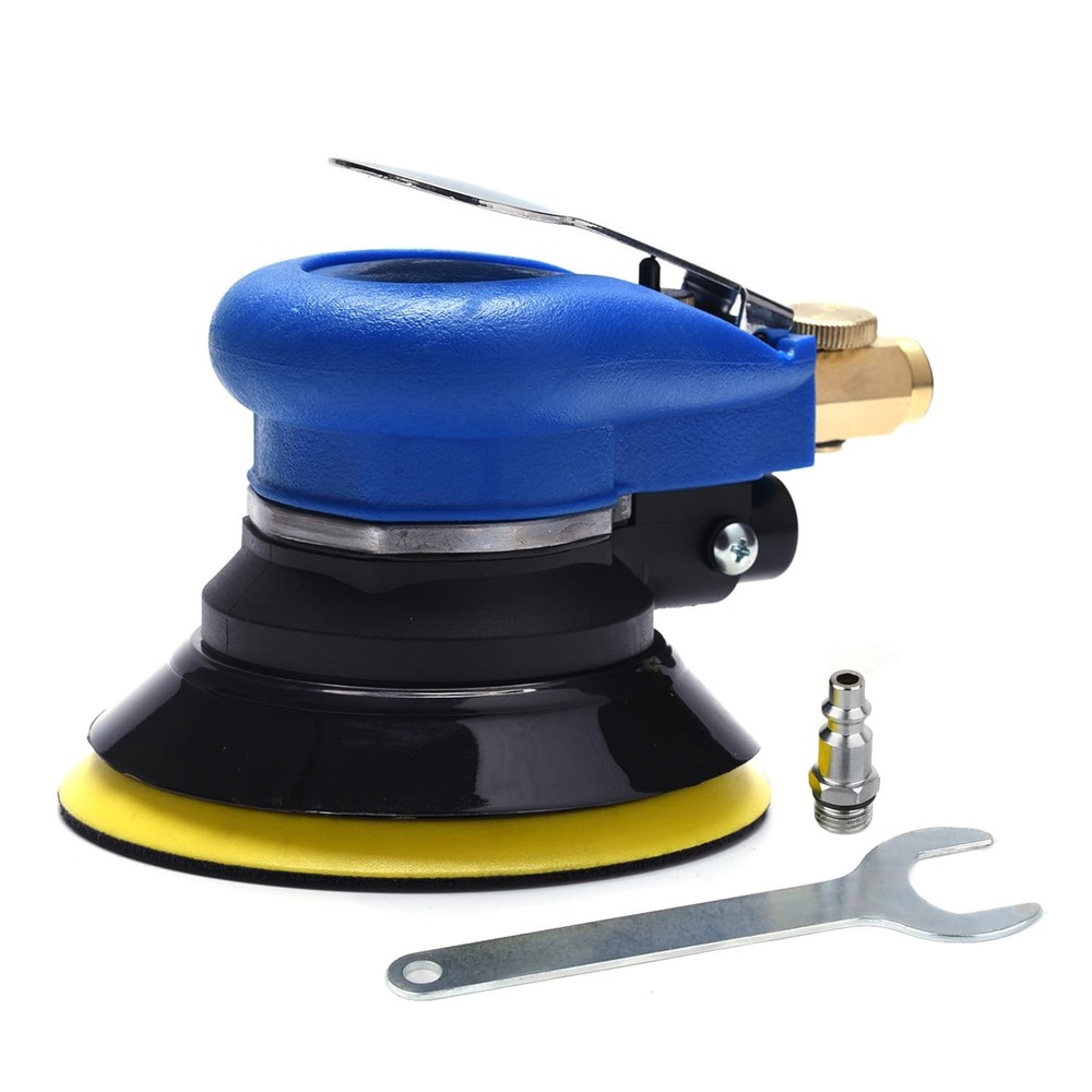 Air Random Obrital Sander 5" Dual Action Palm Sander, Hook and Loop Air Power...