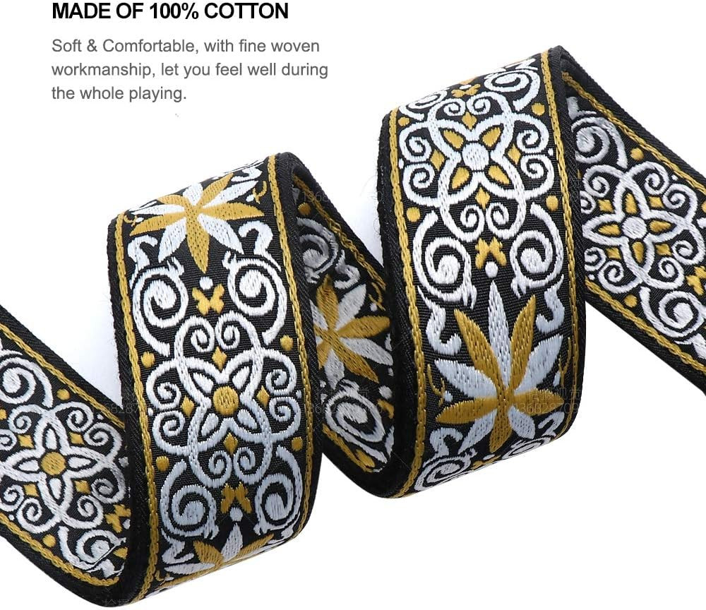 Ukulele Strap Adjustable Hawaiian Jacquard Woven Ukulele Shoulder St...