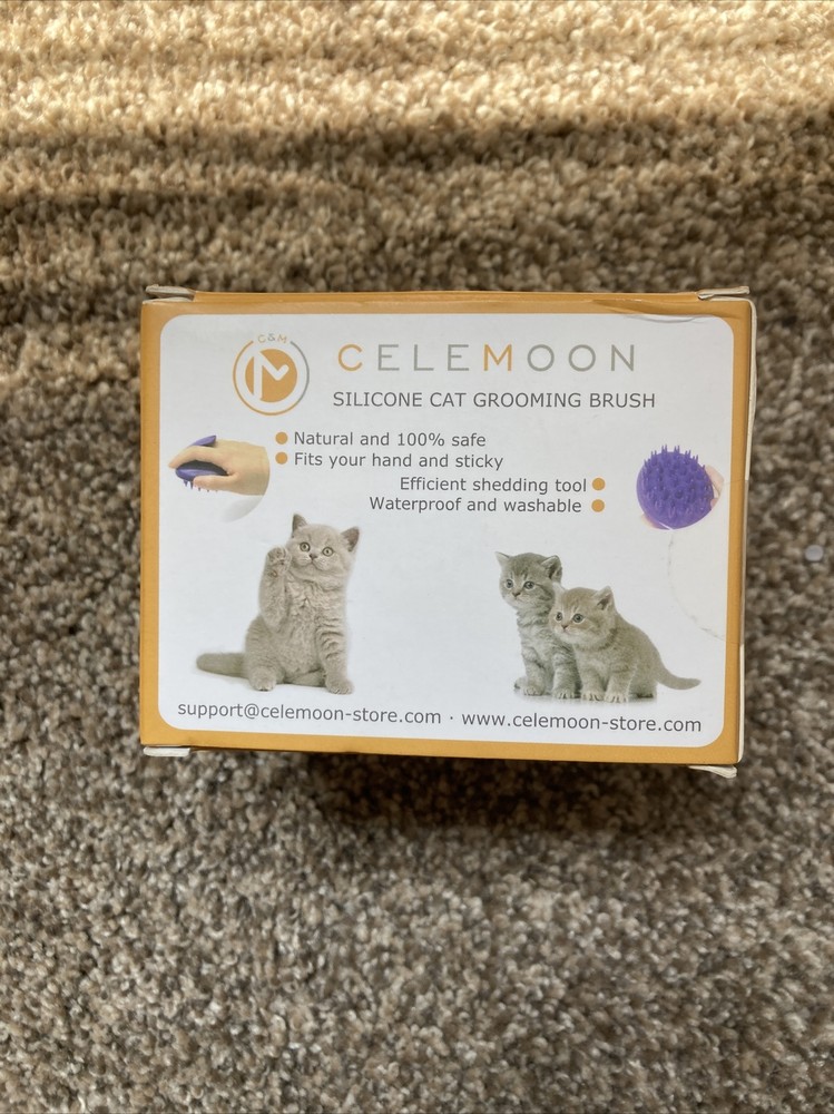 CELEMOON  Silicone Washable Cat Grooming Shedding