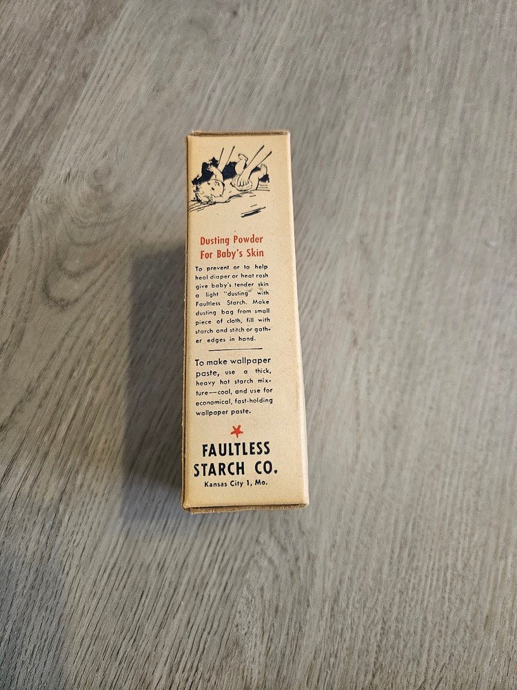 Vintage Faultless Starch sample box 6 oz. full unopened