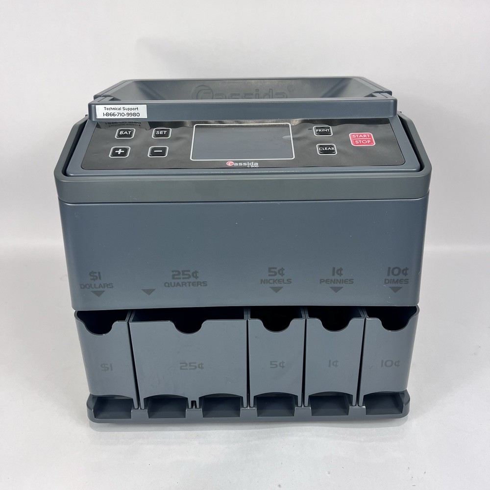 Cassida C300 Professional USD Coin Counter Sorter Great Tested Working