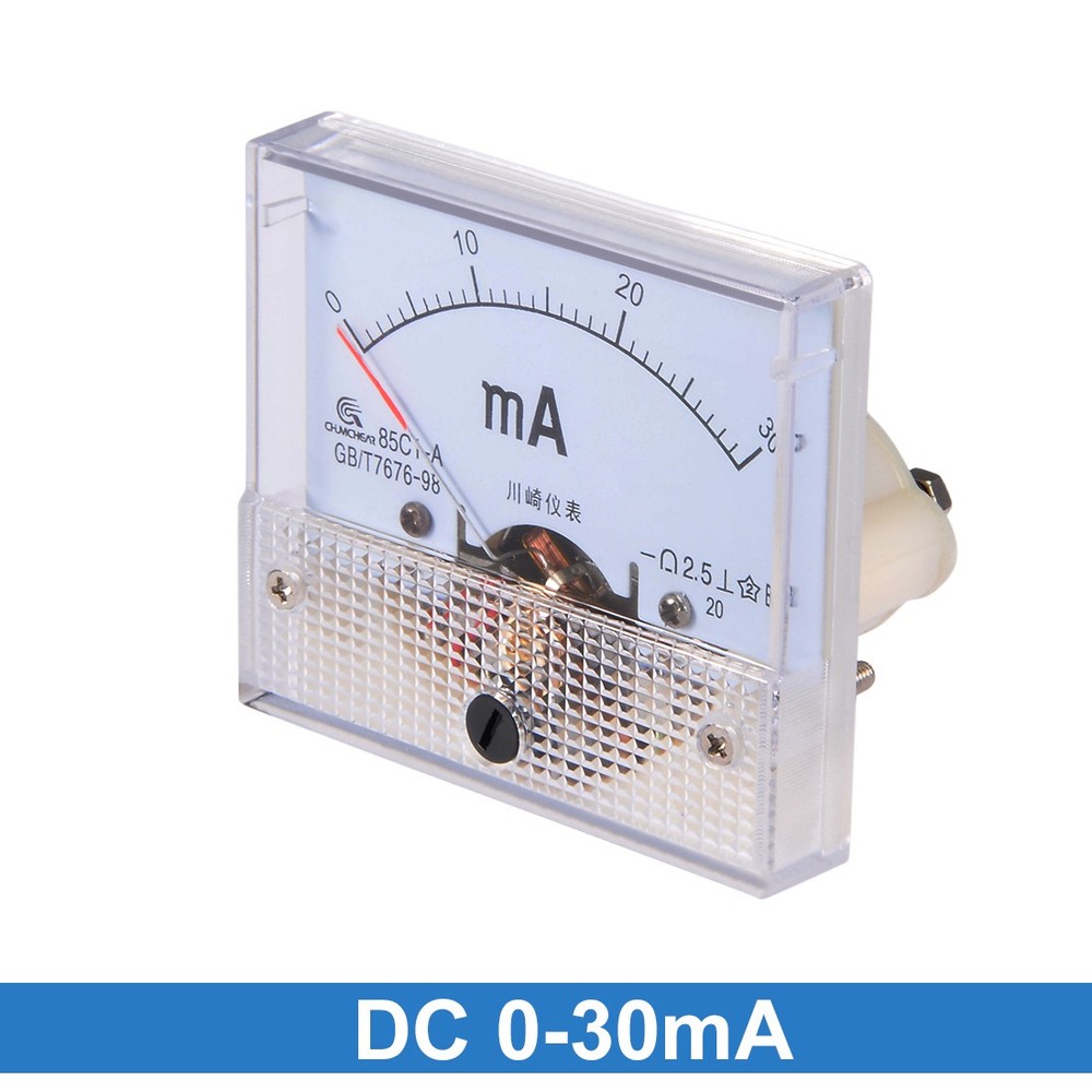 85C1-A Analog Current Panel Meter DC 30mA Ammeter with Pulse