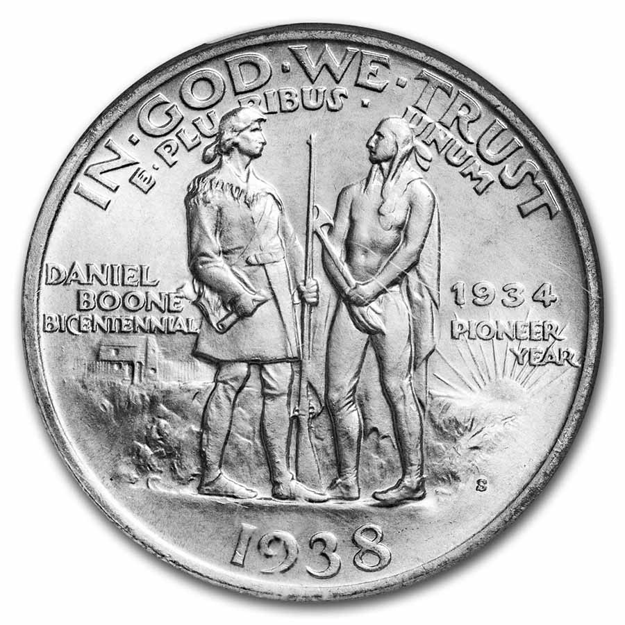1938-S Daniel Boone Bicentennial Half Dollar MS-66 NGC