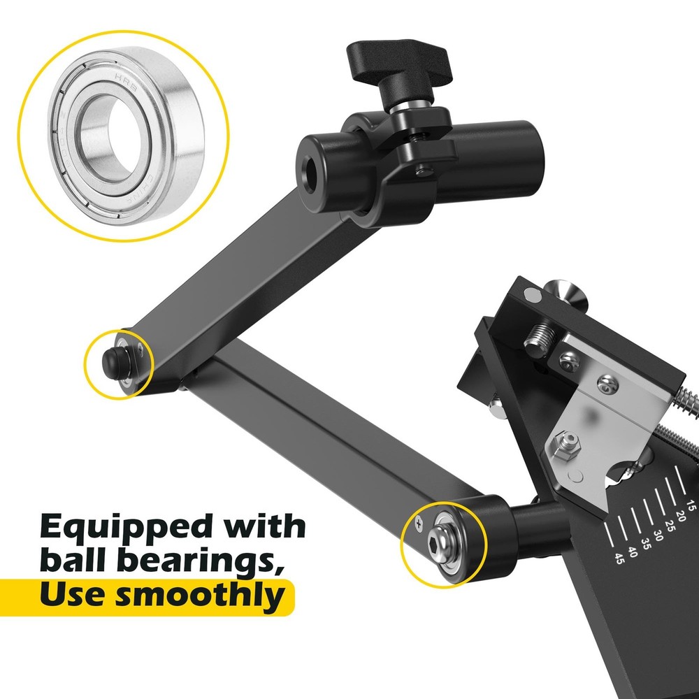 [Updated] Lawn Mower Blade Sharpener 15°-45° Adjustable Frame with Ball Beari...