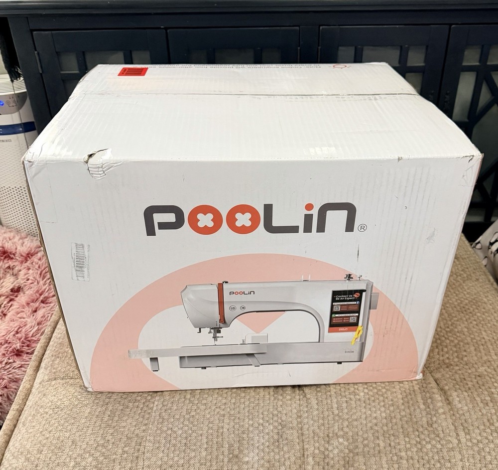 Poolin EOC06 Computerized Embroidery Machine 7.9" x 11" LCD Touch Screen
