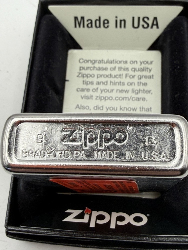 Vintage 2013 Cheech & Chong Chrome Zippo Lighter New