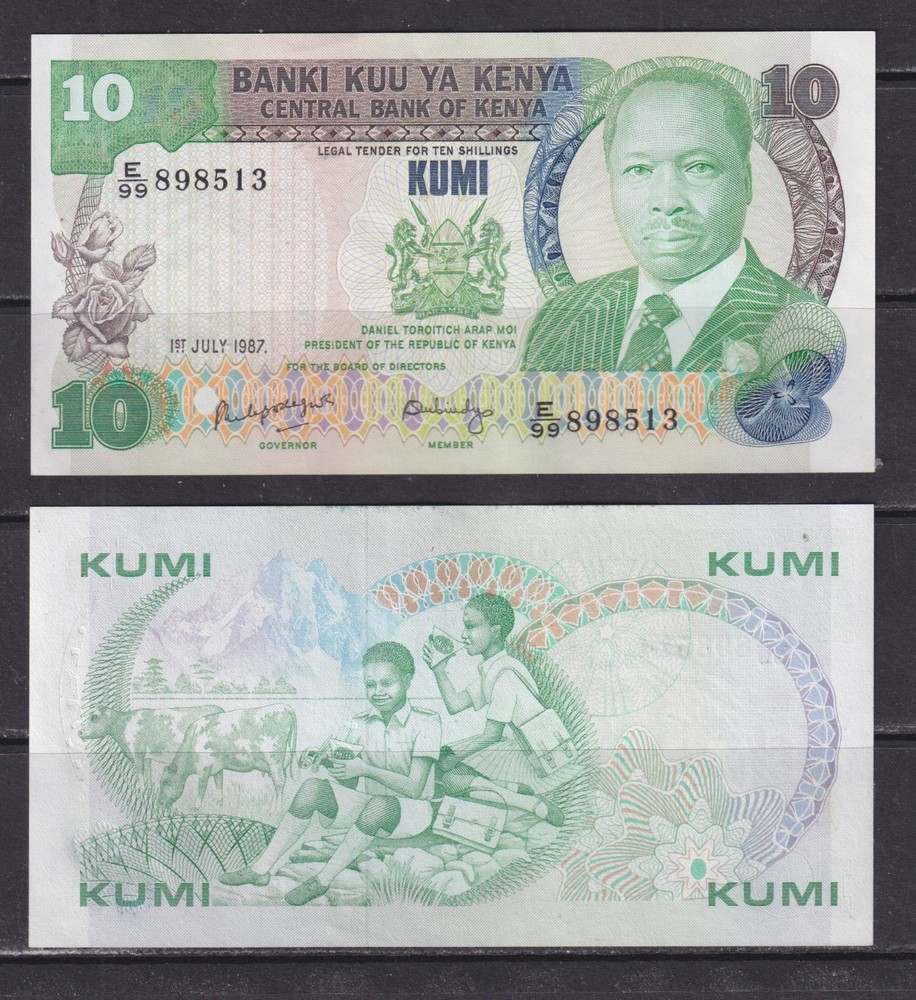 KENYA - 1987 10 Shillings UNC Banknote