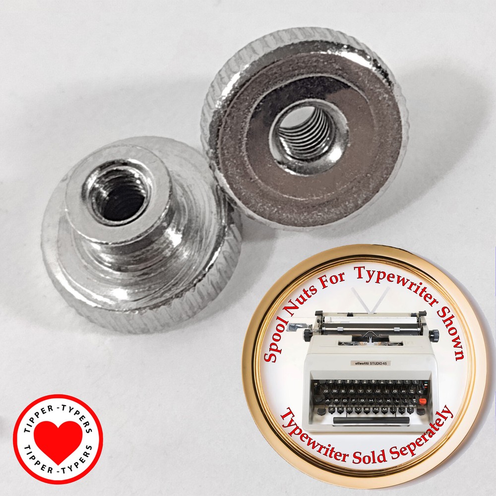 Two Thumb Nuts For An Olivetti Studio 45 Typewriter. 1 Set of 2 Spool Nuts