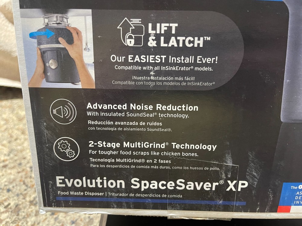 NEW! InSinkErator Evolution XP 3/4 HP Continuous Feed Noise Insulation Disposal