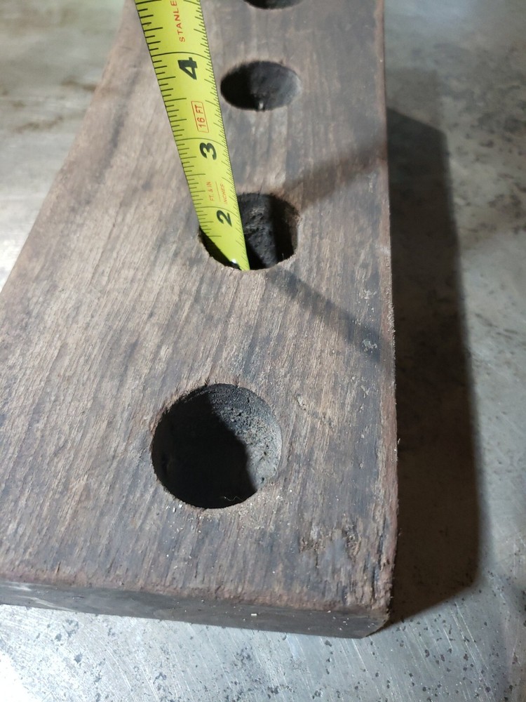 Walnut Live Edge thick Wood Block Rustic Planter Old Primitive