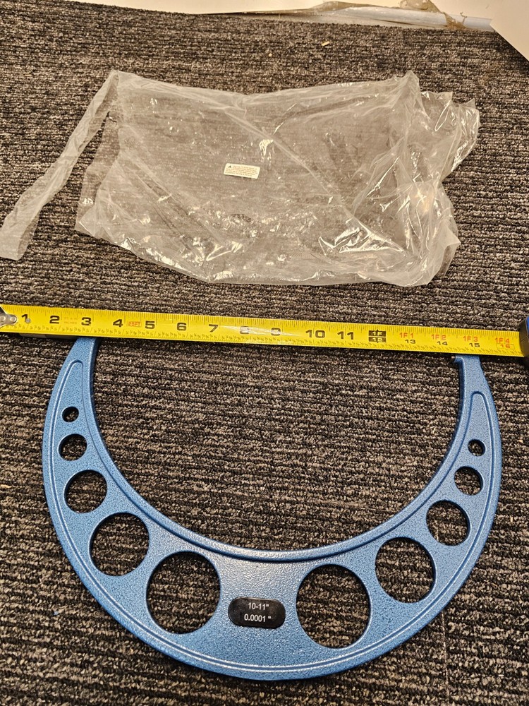 Fowler 210429728 Outside Micrometer 10-11" Range, .0001" Blue