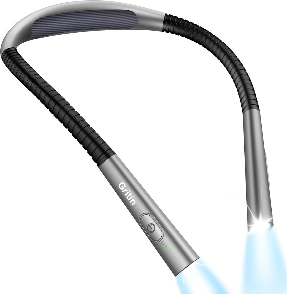 Book Light, Eye Caring 4-Color & 5-Brightness Neck Light Reading Light- Stepless