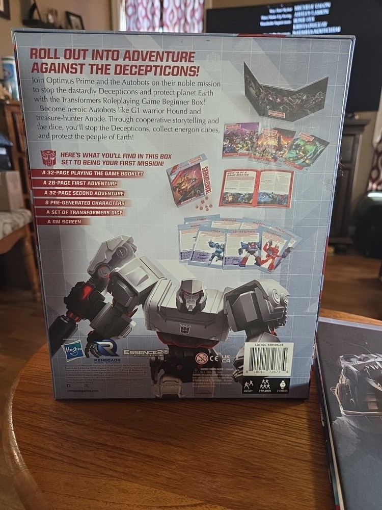 Transformers Roleplaying Game: Beginner Box Roll Out 2024 Hasbro. Open Box Only.