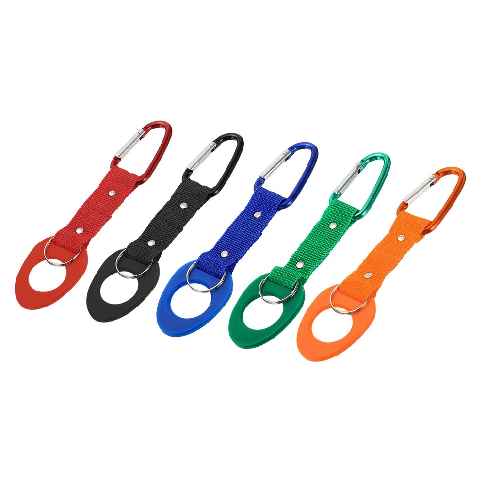 Hanging Bottle Buckle Clip with D-Hook Oring, Multi 5pcs