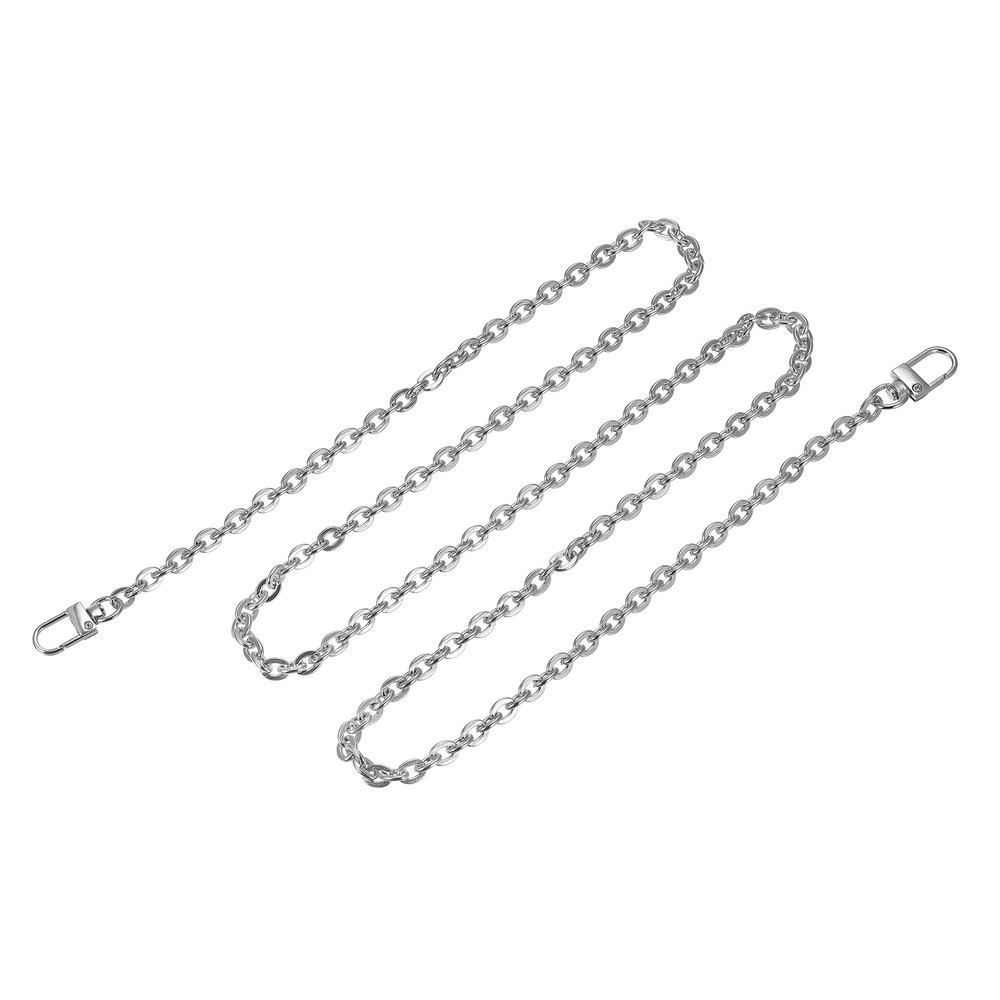 43"x0.28" Purse Chain Strap, Purse Handle Shoulder Replacement Straps, Silver