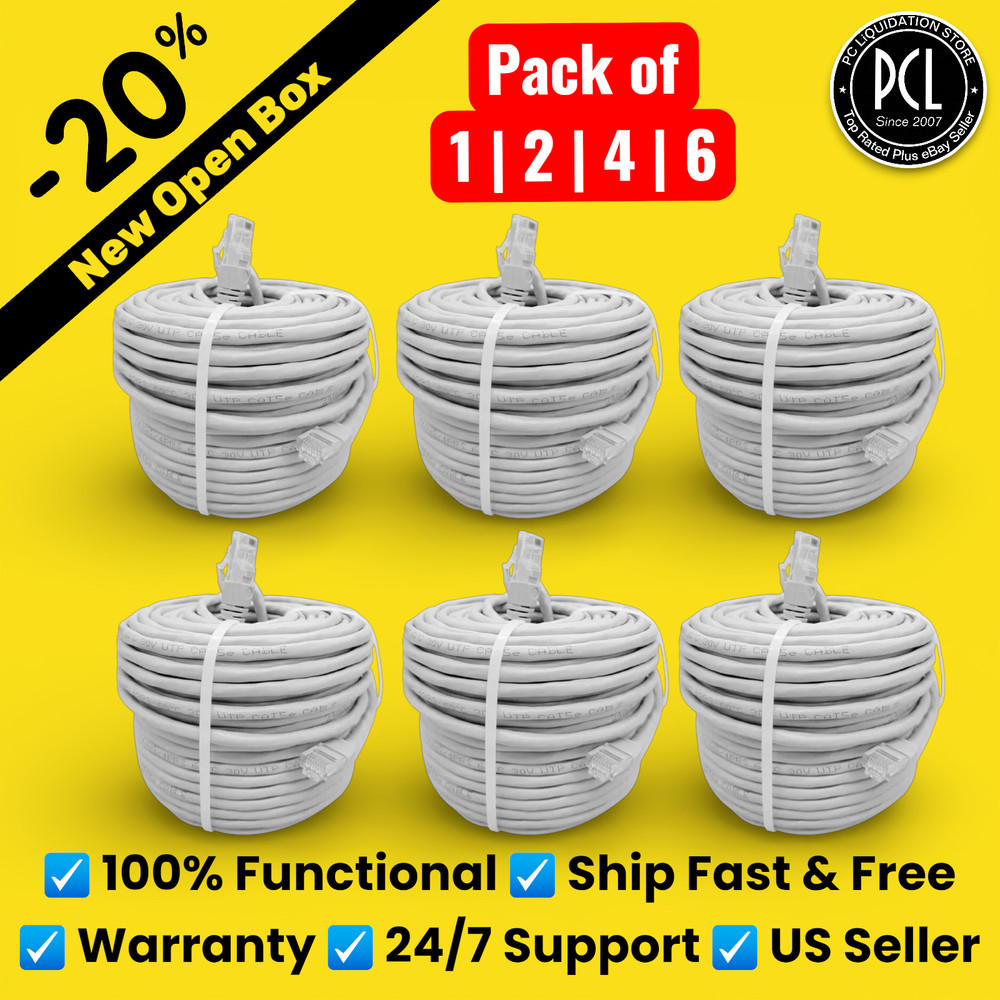 ✅ Network Ethernet Cable Cat5e for Swann IP PoE Security Cameras 60ft (18m) ✅
