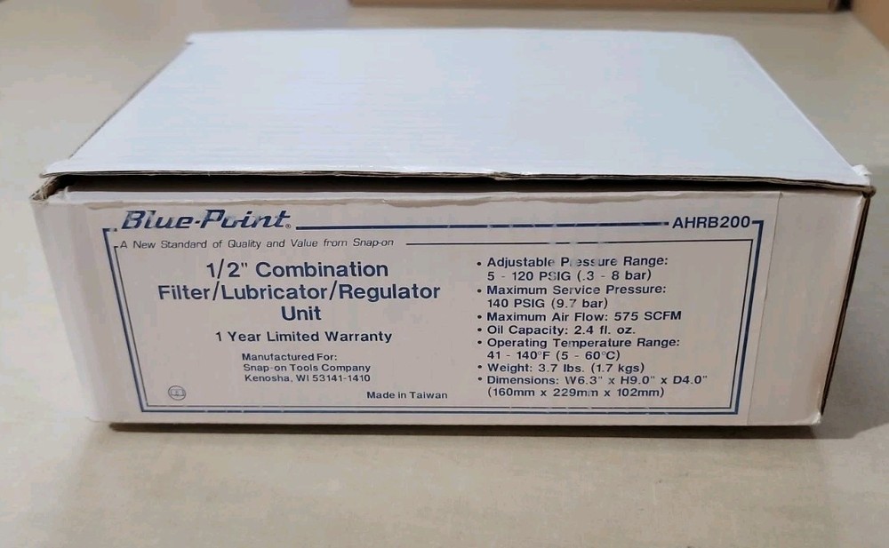 Blue-Point AHRB200 1/2" Combination Filter/Lubricator/Regulator Unit Incomplete