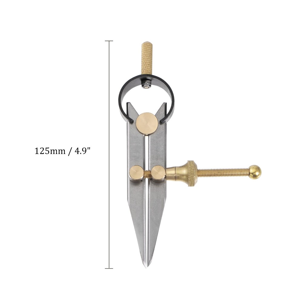 Spring Joint Caliper 3 " Carbon Steel Spring Divider w Brass Fulcrum Flat Leg