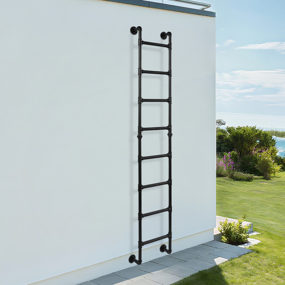 Wall-mounted 8-step Bunk Bed Ladder High Loft Attic Eight Steps Ladders Tool