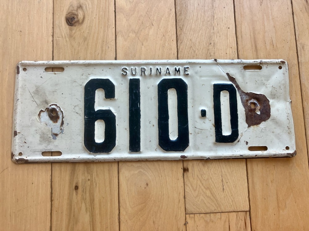 1962 Suriname License Plate