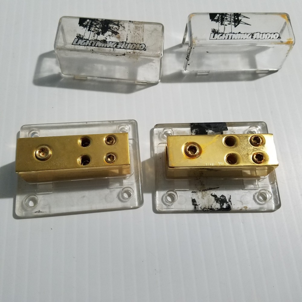 Lot of 2 LIGHTNING AUDIO Distribution 4 way Blocks