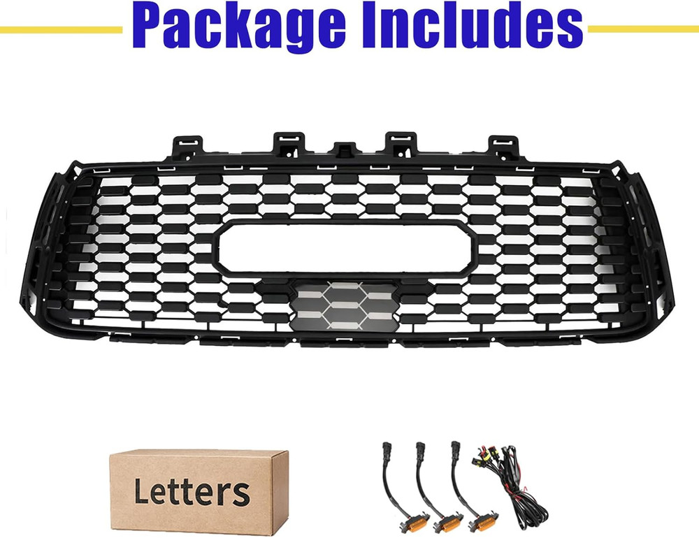 Front Grill Compatible with 2010 2011 2012 2013 Tundra, Replacement Front Bumper