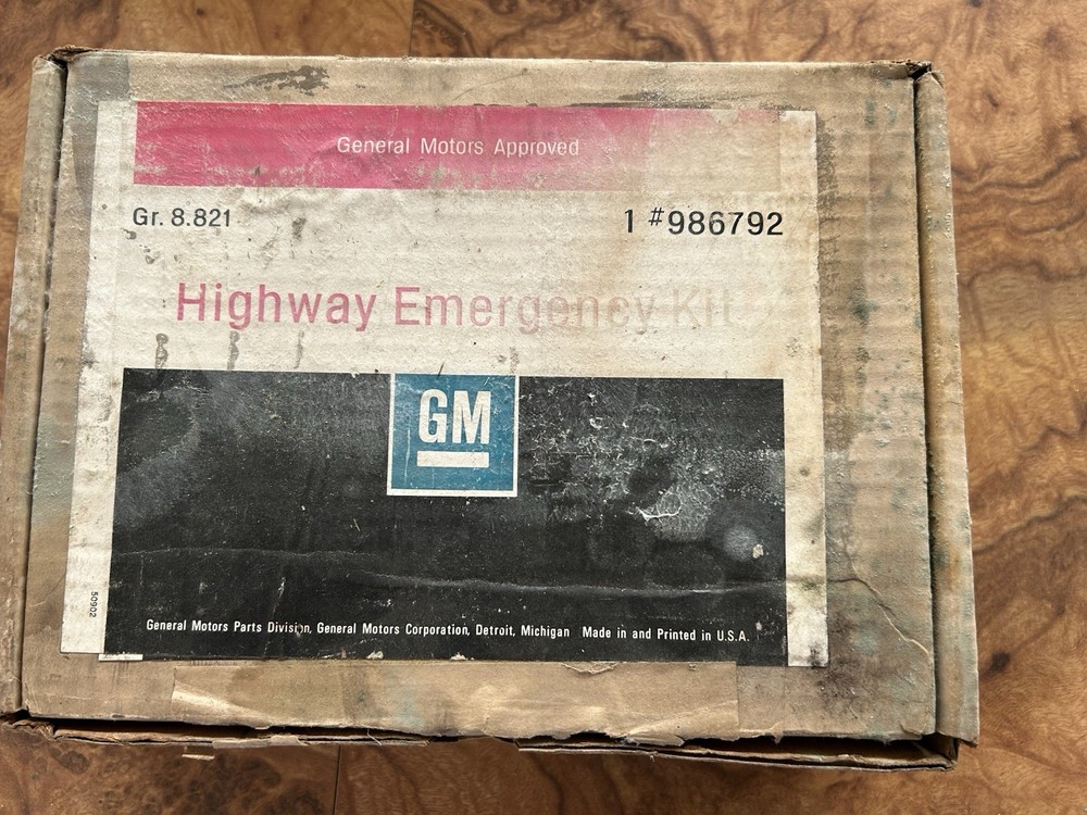 Empty Original GM Highway Emergency Roadside Kit From The 1960s 986792